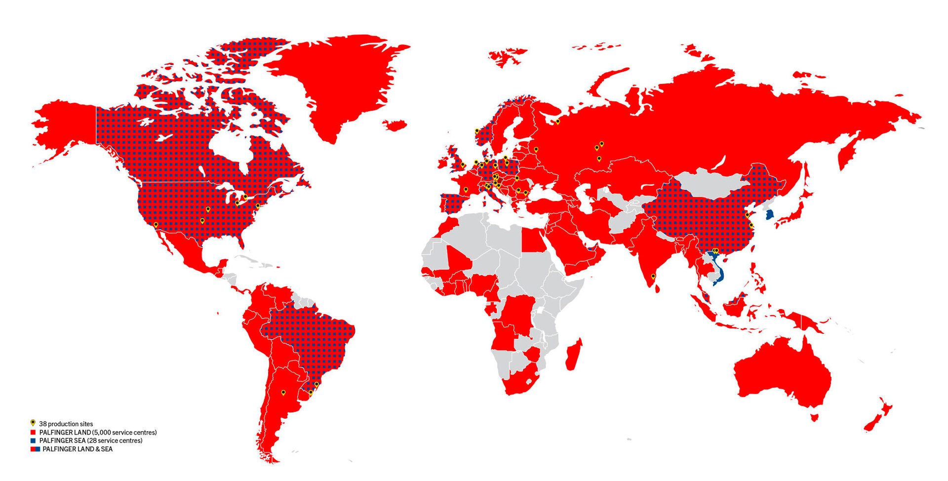 Production sites worldwide Production sites worldwide